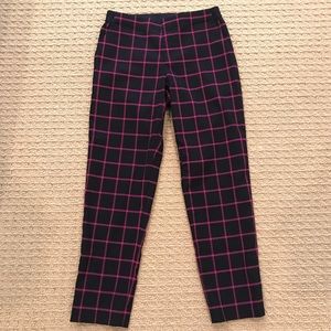 EUC! Uniqlo Navy/Pink Pull On Hipster Trousers